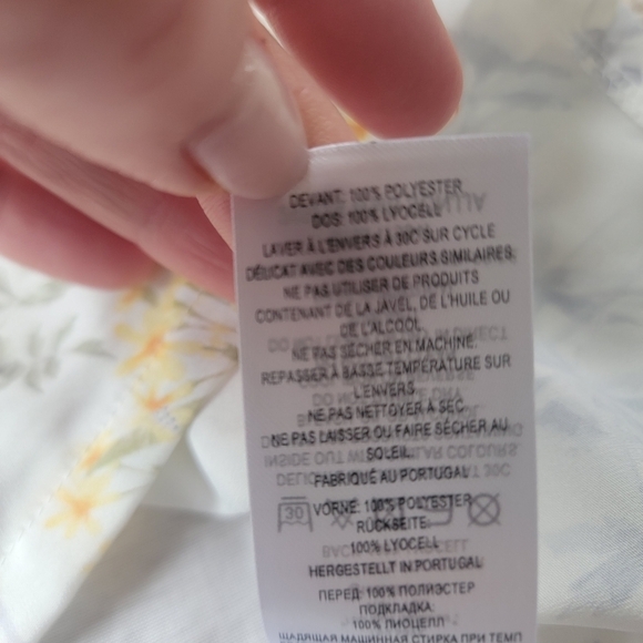 Ted Baker Women's Sonjja Papyrus Printed Woven Front T-Shirt 1 - Picture 6 of 11